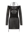 Andreädamo Andreādamo Mini Ribbed Dress In Black