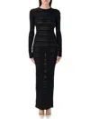 Andreädamo Andreâdamo Ribbed Knit Maxi Dress – Black In Black