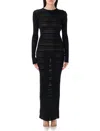Andreädamo Andreâdamo Ribbed Knit Maxi Dress – Black In Black
