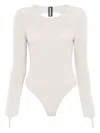 Andreädamo Long Sleeve Bodysuit In White