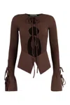 Andreädamo Andreādamo Long-sleeve Top In Brown