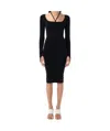 Andreädamo Andreādamo Sculpting Jersey Midi Dress In Black