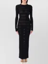 Andreädamo Andreâdamo Ribbed Knit Maxi Dress – Black