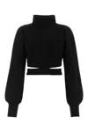 Andreädamo Andreadamo Cropped Knit In Black
