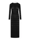 Andreädamo Andreâdamo Ribbed Knit Maxi Dress – Black In Black