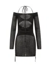Andreädamo Andreādamo Mini Ribbed Dress In Black