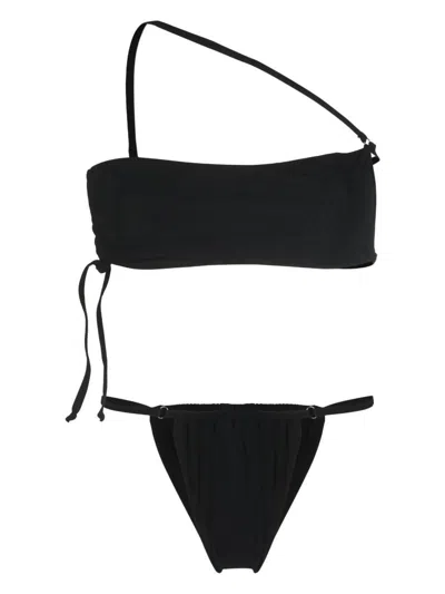 Andreädamo Andreādamo Mono Shoulder  Bikini Clothing In Black