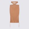 Andreädamo Andreādamo Nude Viscose Blend Skirt