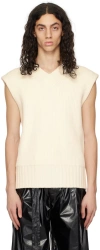 Andreädamo Off-white Layered Back Vest In Ivory