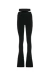 Andreädamo Andreadamo Black Stretch Viscose Blend Pant In Black