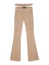 Andreädamo Detachable-panels Flared Cargo Trousers In Beige