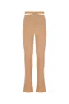 Andreädamo Andreadamo Skin Pink Stretch Viscose Blend Pant In Brown