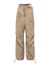 Andreädamo High-waist Cargo Jeans In Nude & Neutrals