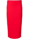 Andreädamo Technical Split Midi Skirt In Rot