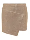 Andreädamo Andreādamo Sequin Knit Skirt In Gold