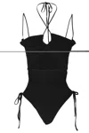 Andreädamo Ribbed Bodysuit With Halter Neck Design