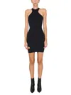 Andreädamo Racerback Cut-out Mini Dress In Black