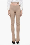 Andreädamo Ribbed Knit Flare Cut Out