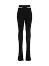 Shop Andreädamo Andreādamo Ribbed Flared Trousers