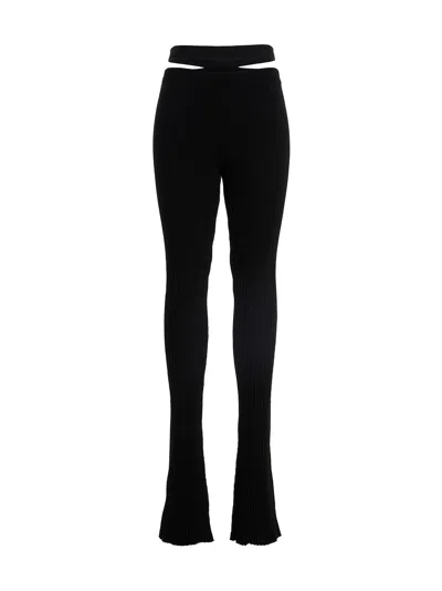 ANDREÄDAMO ANDREĀDAMO RIBBED FLARED TROUSERS