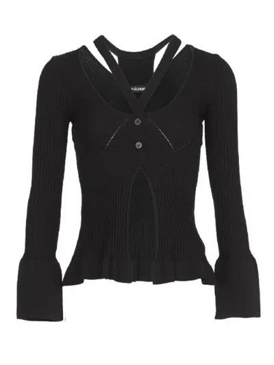 Andreädamo Ribbed-knit Cardigan With Double Layers By Andreadamo