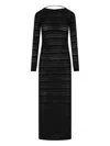 Andreädamo Ribbed Knit Maxi Dress - Black