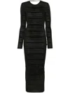 Andreädamo Andreâdamo Ribbed Knit Maxi Dress – Black In Black