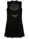 Andreädamo Ribbed Mini Dress In Black