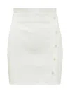 Andreädamo Andreādamo Ribbed Skirt In White