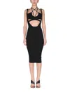Shop Andreädamo Andreādamo Ribbed Skirt With Straps In Black