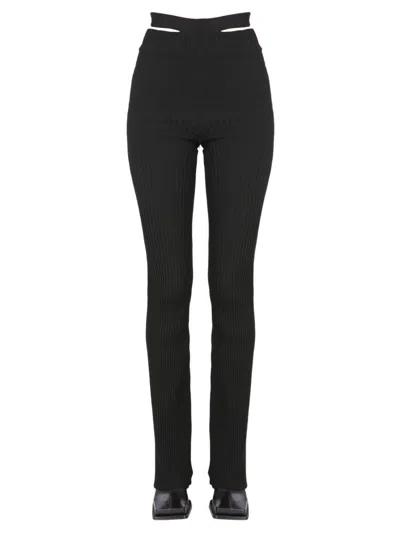 Andreädamo Andreādamo Ribbed Trousers With Cut Out Belt
