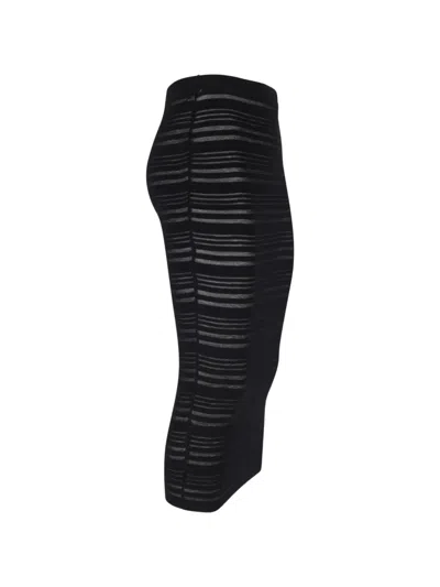Andreädamo Ribbed-knit Maxi Skirt In Black
