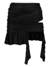 Andreädamo Ruffled Mini Skirt In Schwarz
