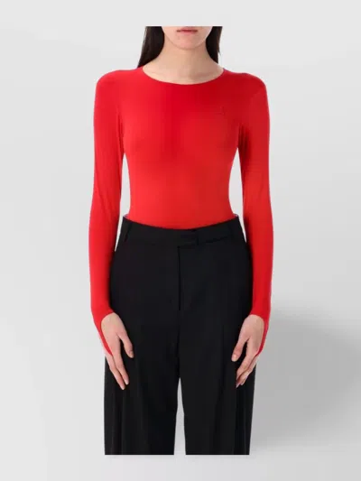 Andreädamo Sculpting Jersey Body Featuring Cut-out Detail In Red
