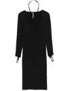 Andreädamo Sculpting Jersey Midi Dress In Black