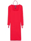 Andreädamo Andreādamo Sculpting Jersey Midi Dress In Red