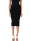 Andreädamo Sculpting Jersey Midi Skirt In Black