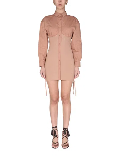 Andreädamo Shirt Dress In Neutral