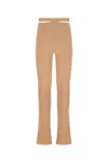 Andreädamo Andreadamo Skin Pink Stretch Viscose Blend Pant In Brown