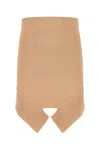 Andreädamo Skin Pink Stretch Viscose Blend Skirt In Pink