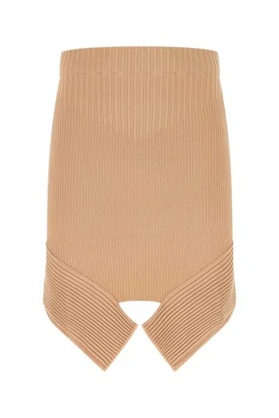 ANDREÄDAMO SKIN PINK STRETCH VISCOSE BLEND SKIRT