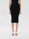 Andreädamo Sculpting Jersey Midi Skirt In Black