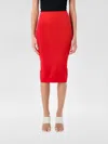 Andreädamo Technical Split Midi Skirt In Red