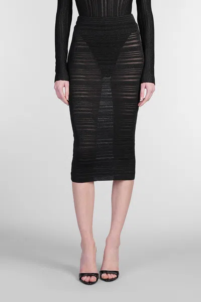 Andreädamo Skirt In Black Acetate
