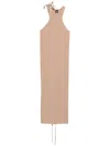 Andreädamo Sleeveless Jersey Midi Dress In Nude