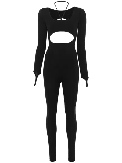 Andreädamo Andreadamo Sculpting Jersey Jumpsuit In Black