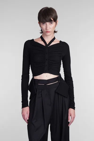 ANDREÄDAMO TOPWEAR IN BLACK VISCOSE