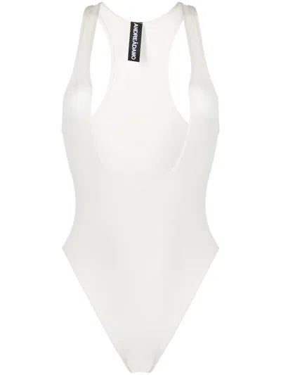 Andreädamo U-neck Sleeveless Body In Nude