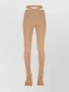 Andreädamo Ribbed Trousers With Cut-out In Brown