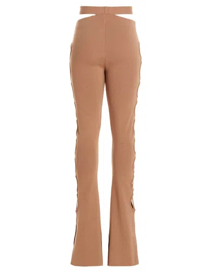 Andreädamo Viscose Fla Women's Pants In Brown